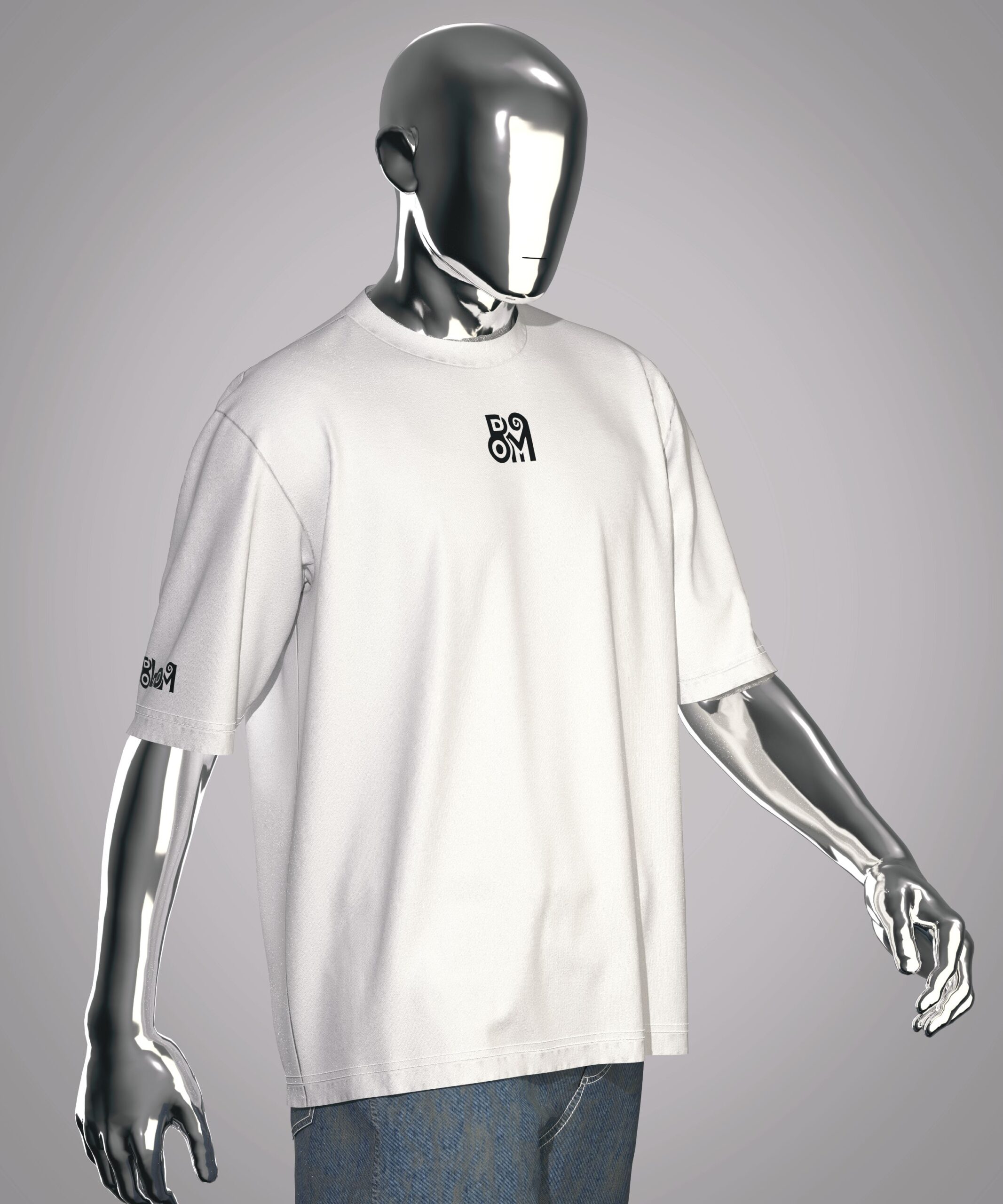 white Oversize T-shirt  تيشرت اوفرسايز  ابيض