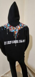 Black Djefiano Hoody  Oversize هودي جفيانو اوفرسايز  اسود - Image 9